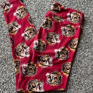 LuLaRoe Red Tiger Leggings
